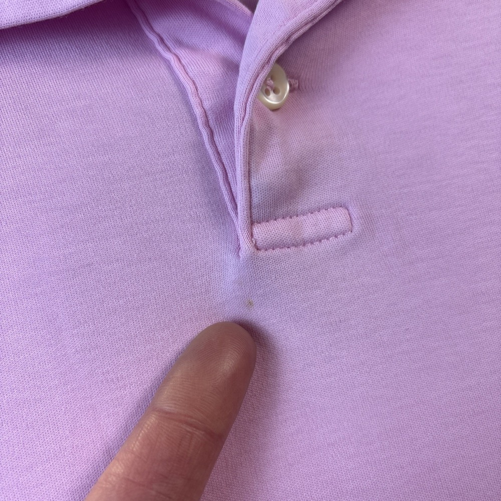 Polo Ralph Lauren Shirt Mens XL Pink Flesh Pony Custom Slim Fit Preppy Ribbed SS - Picture 6 of 8